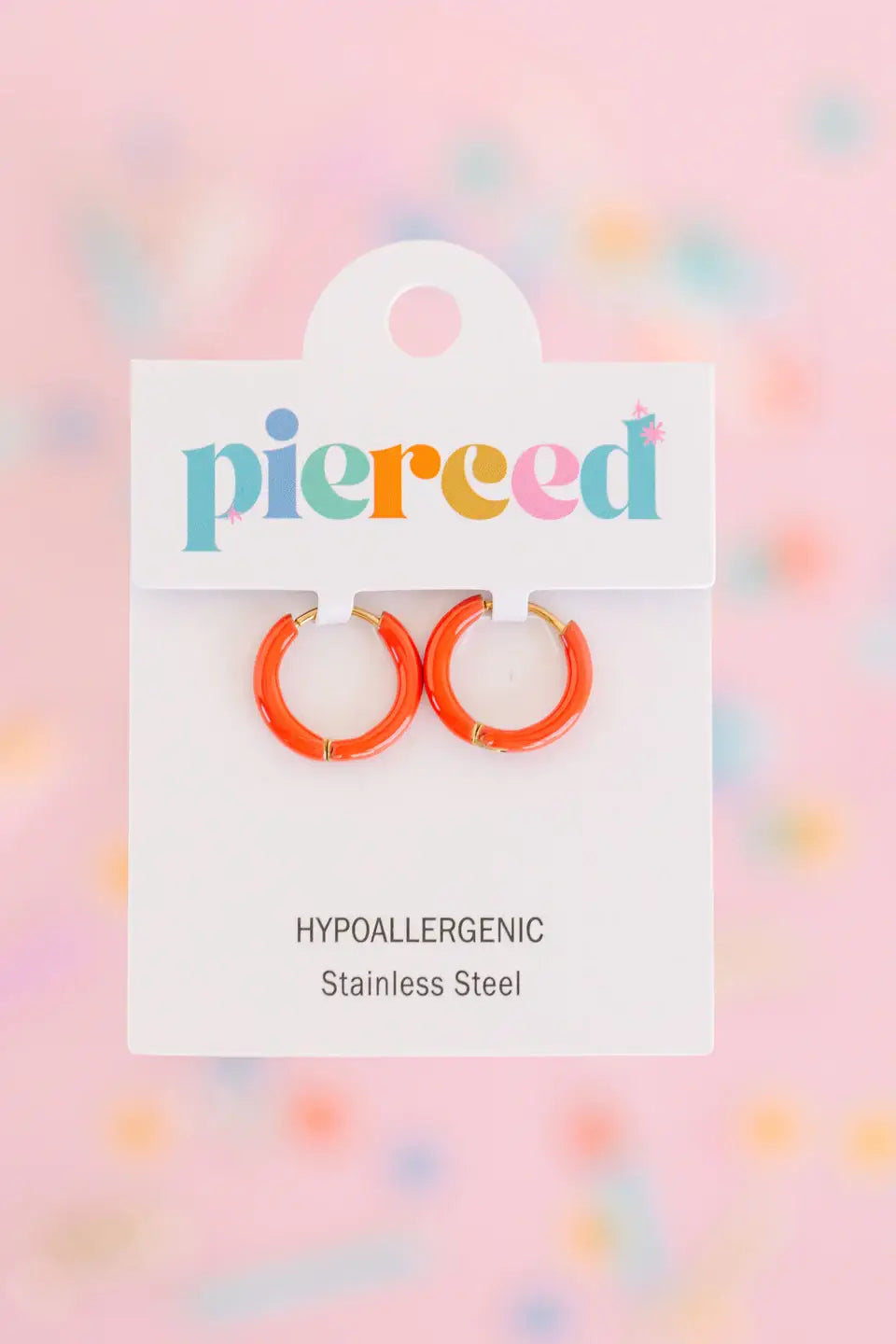 Colored Huggies Earrings: White