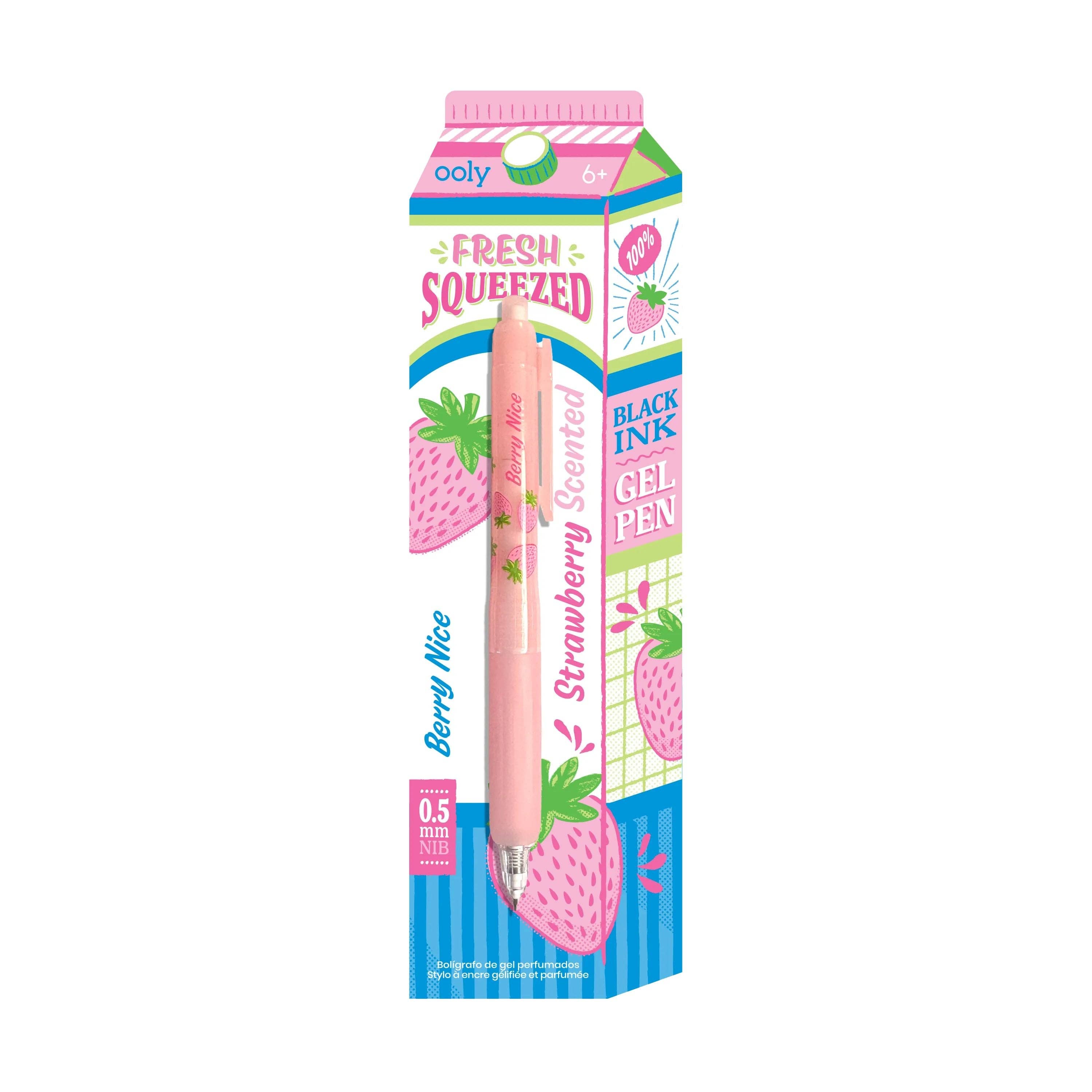 Fresh Squeezed Black Ink Scented Gel Pens - Display of 24