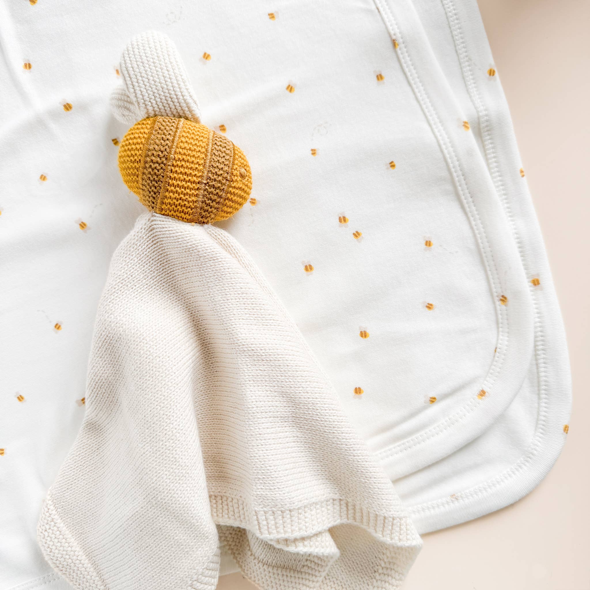 Layette Swaddle Blanket Bee Baby Organic Cotton Newborn Gift