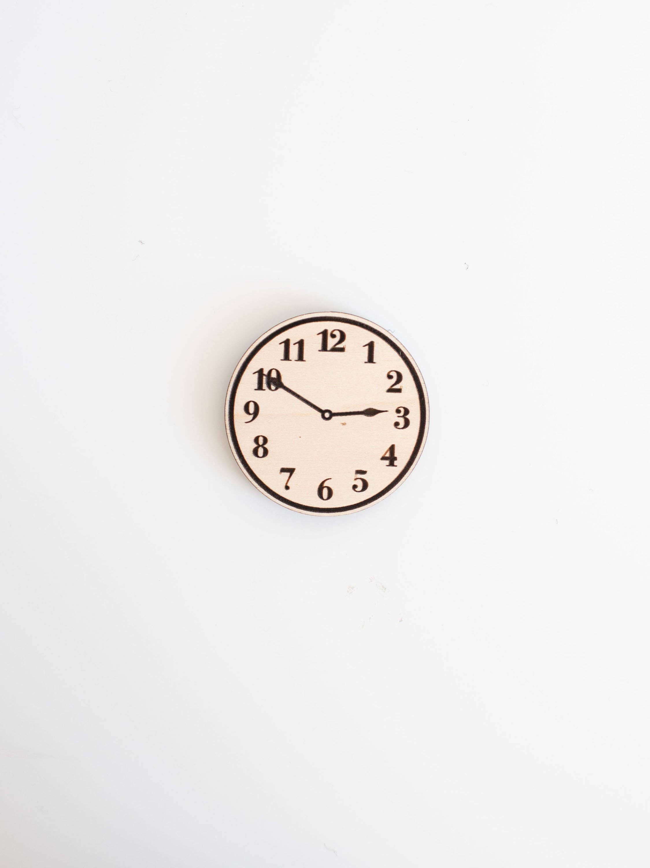Dollhouse Wall Clock | Natural Wood | Living Room Bedroom