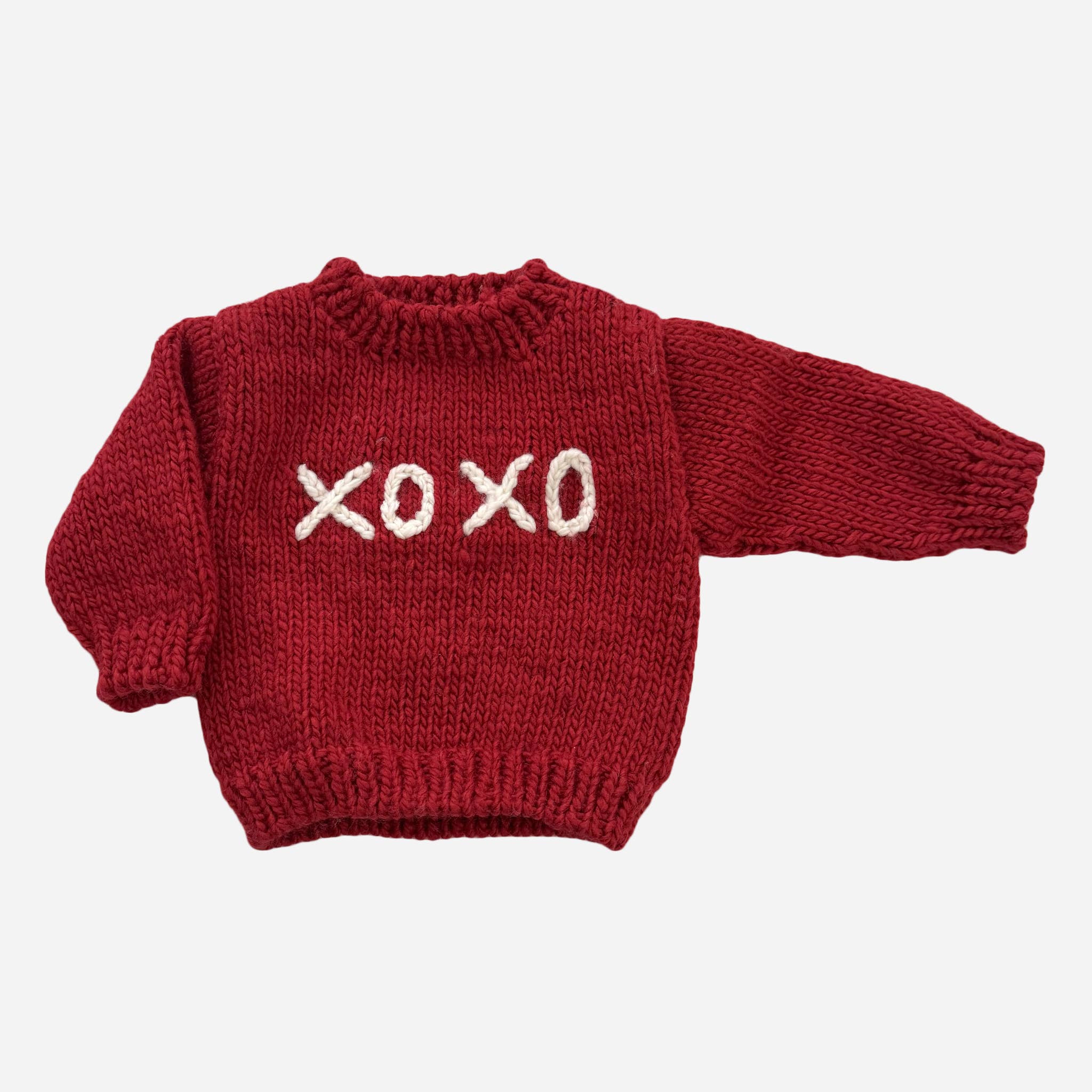 XOXO Sweater Red Baby Girls Kids Love Valentine's Sweater: S; 12-24M