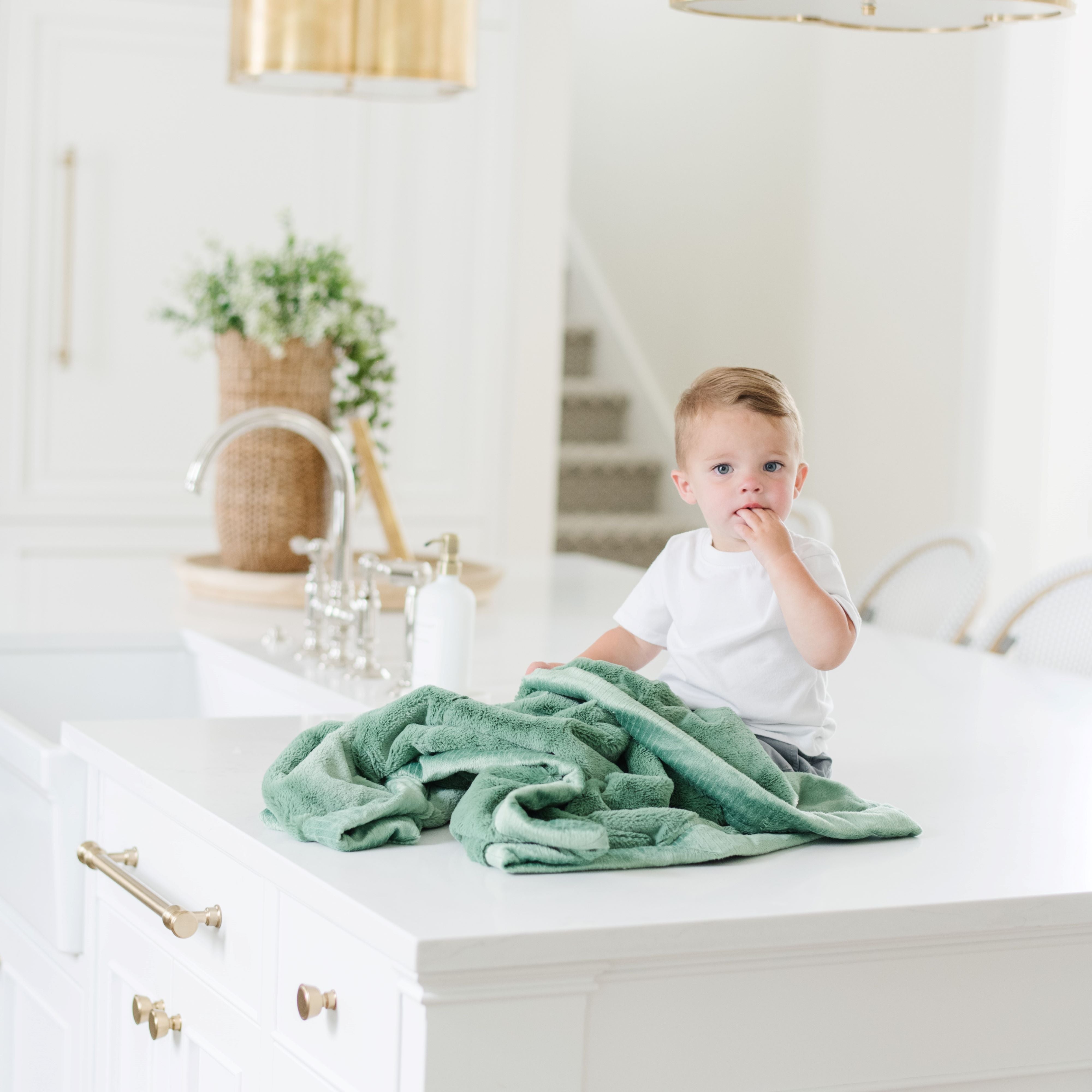 Seagrass Lush Receiving Blanket