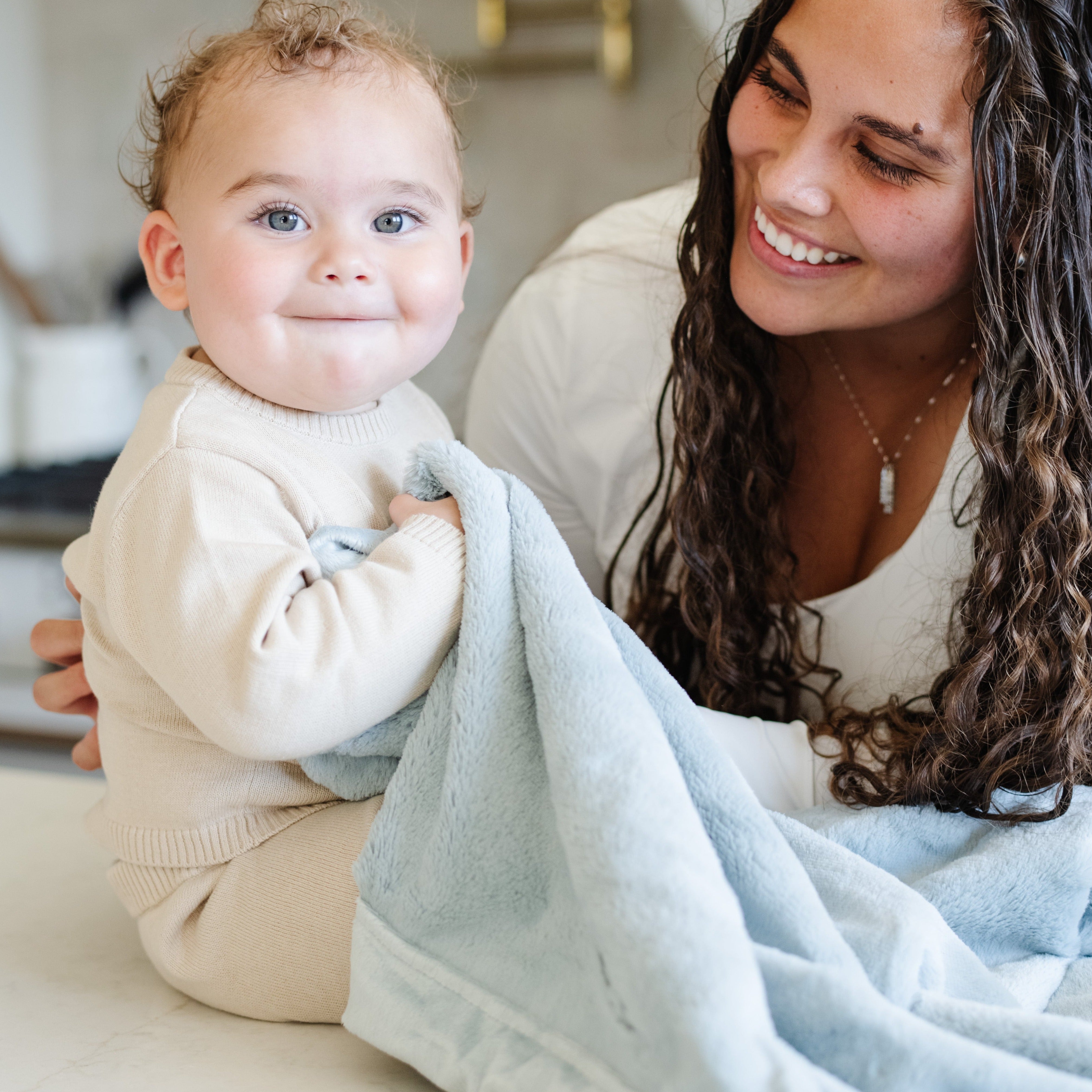 Chambray Lush Recieving Blanket — gallery photo 2