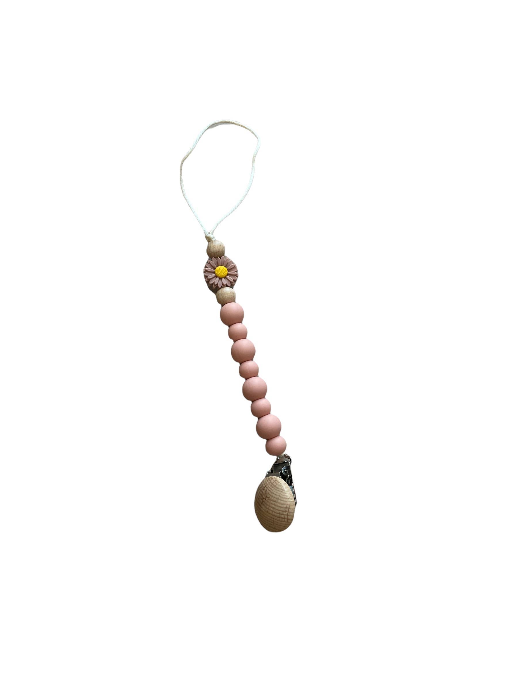 LIMITED EDITION Daisy Grande Pacifier Clip: Peachy