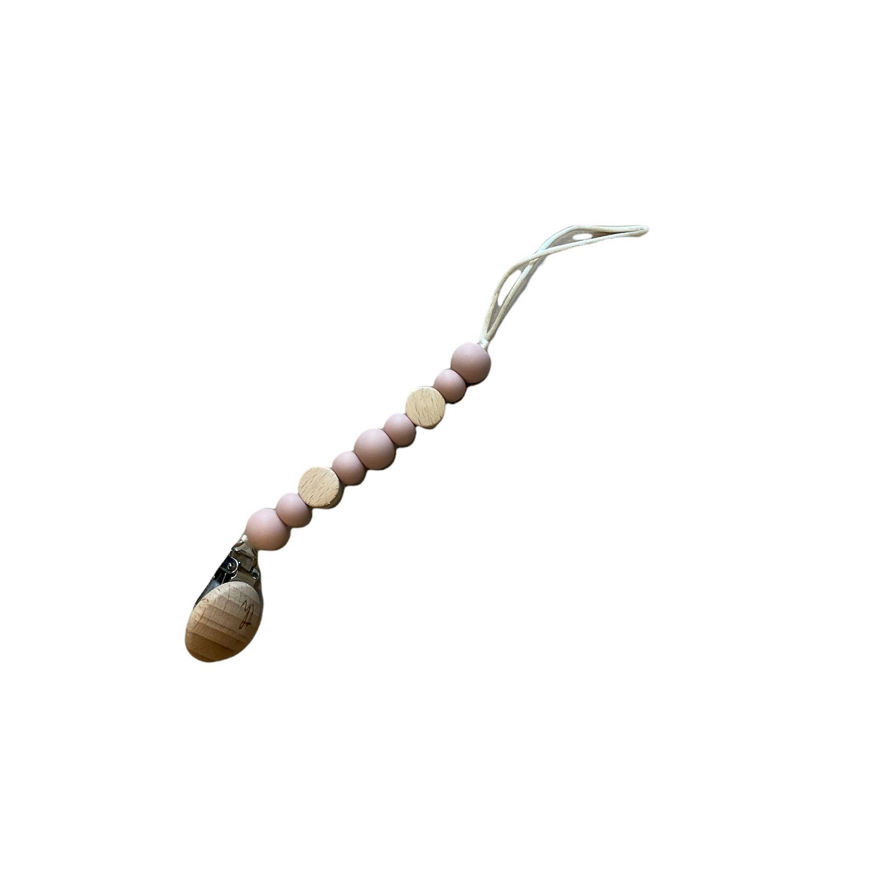 Saylor Petite Pacifier & Toy Clip: Baby's Breath