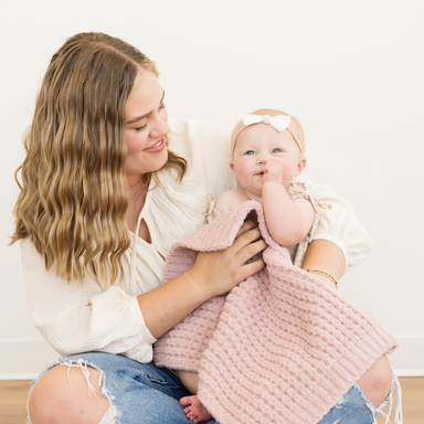 Waffle Knit Mini Blanket Rosette — gallery photo 2