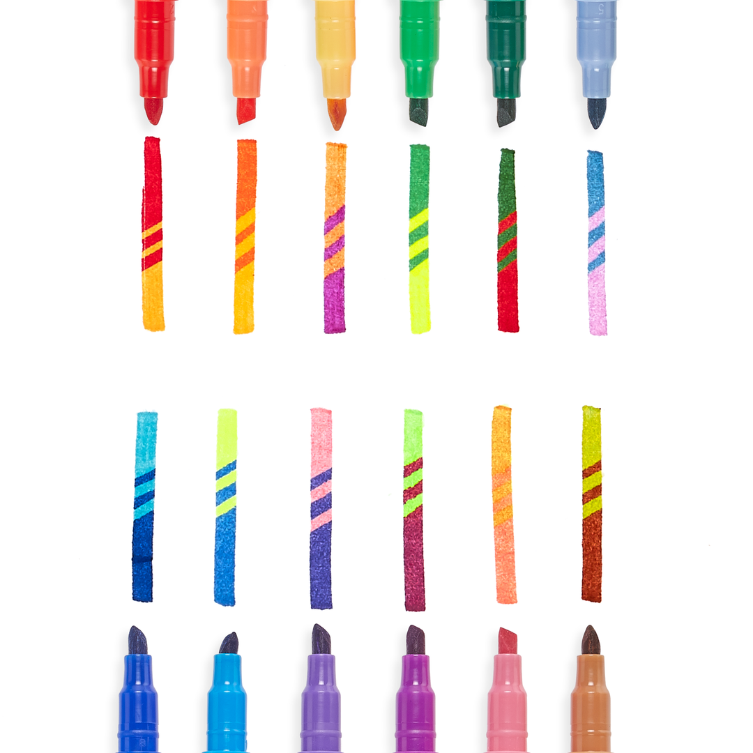 OOLY Switch-Eroo markers with color-changing swatches