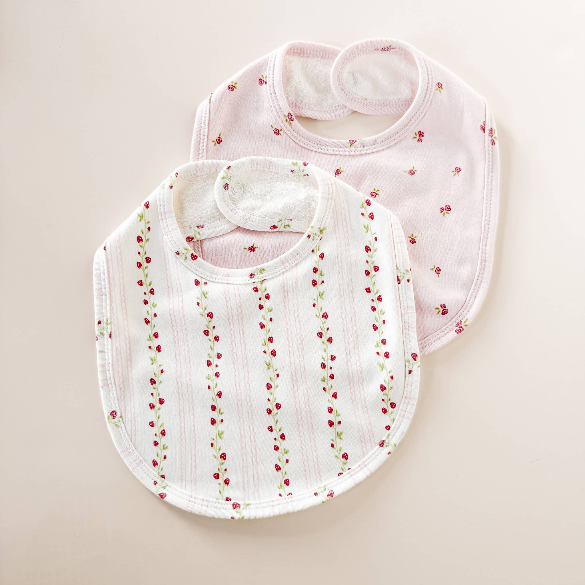 Layette Set Strawberry Pink Rose Newborn Baby Shower Gift: Pink / 0-3m