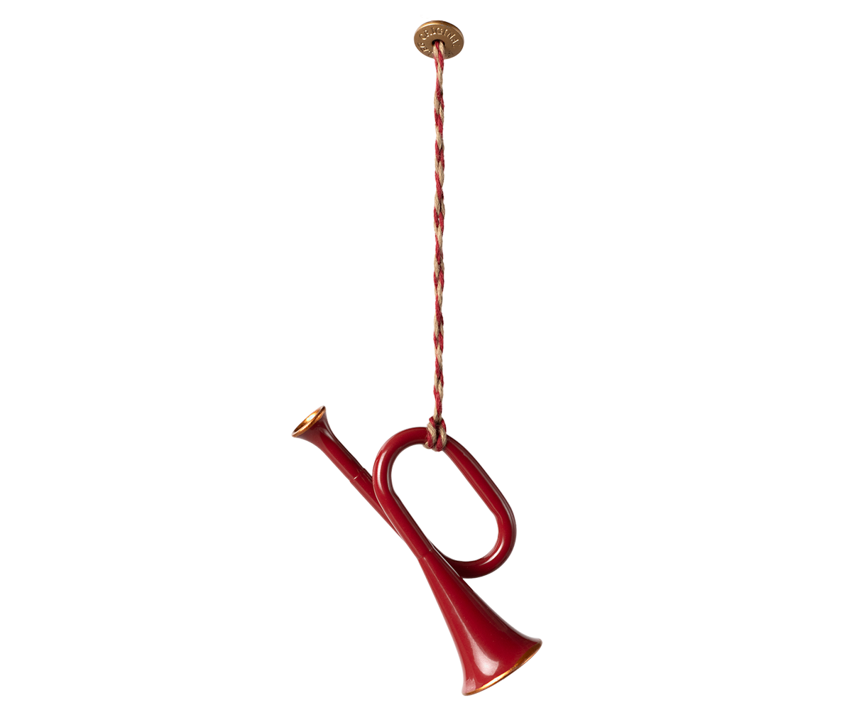 Metal Ornament Trumpet, Red
