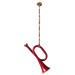 Metal Ornament Trumpet, Red
