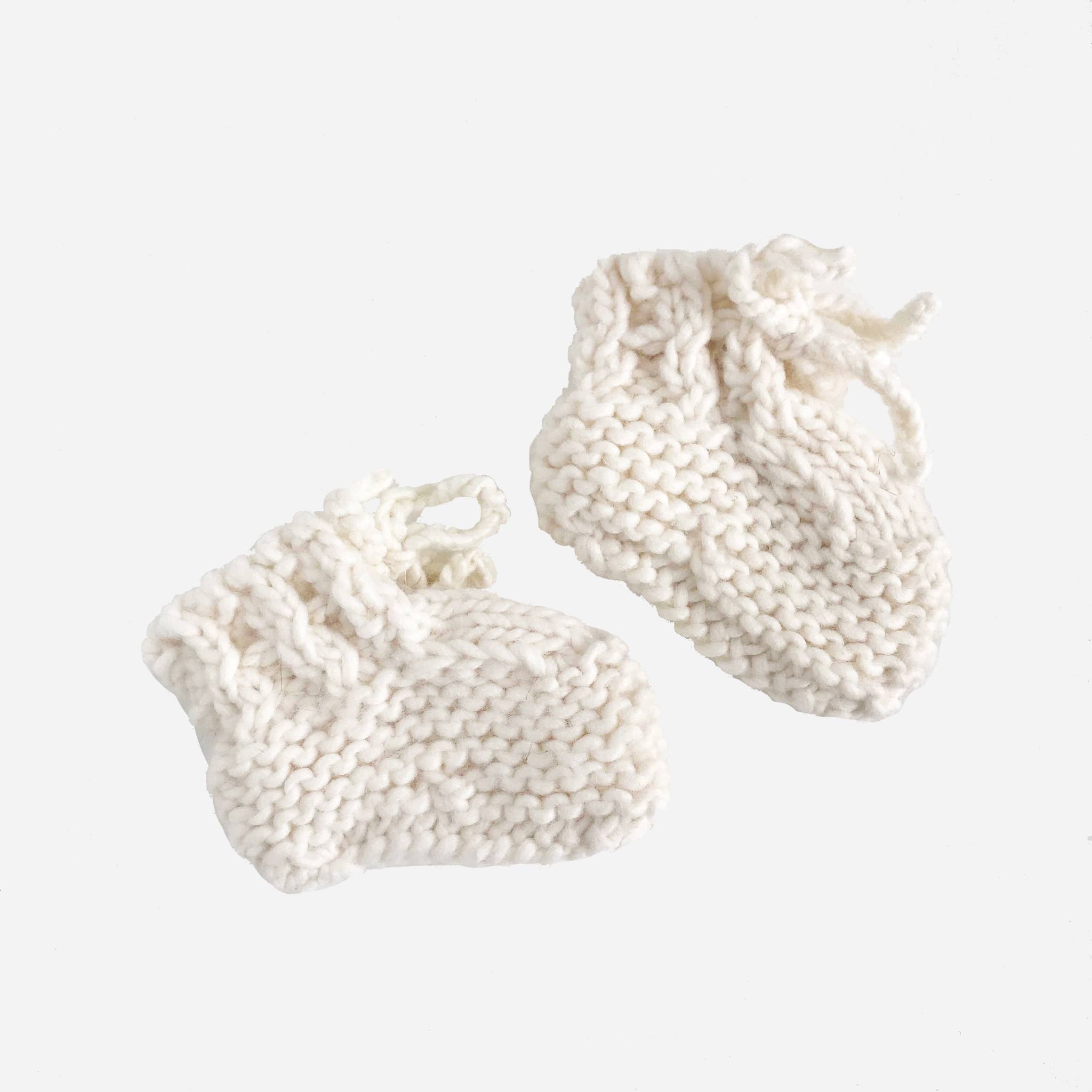 Classic Booties Cream Hand Knit Baby Gift Fall Shoes