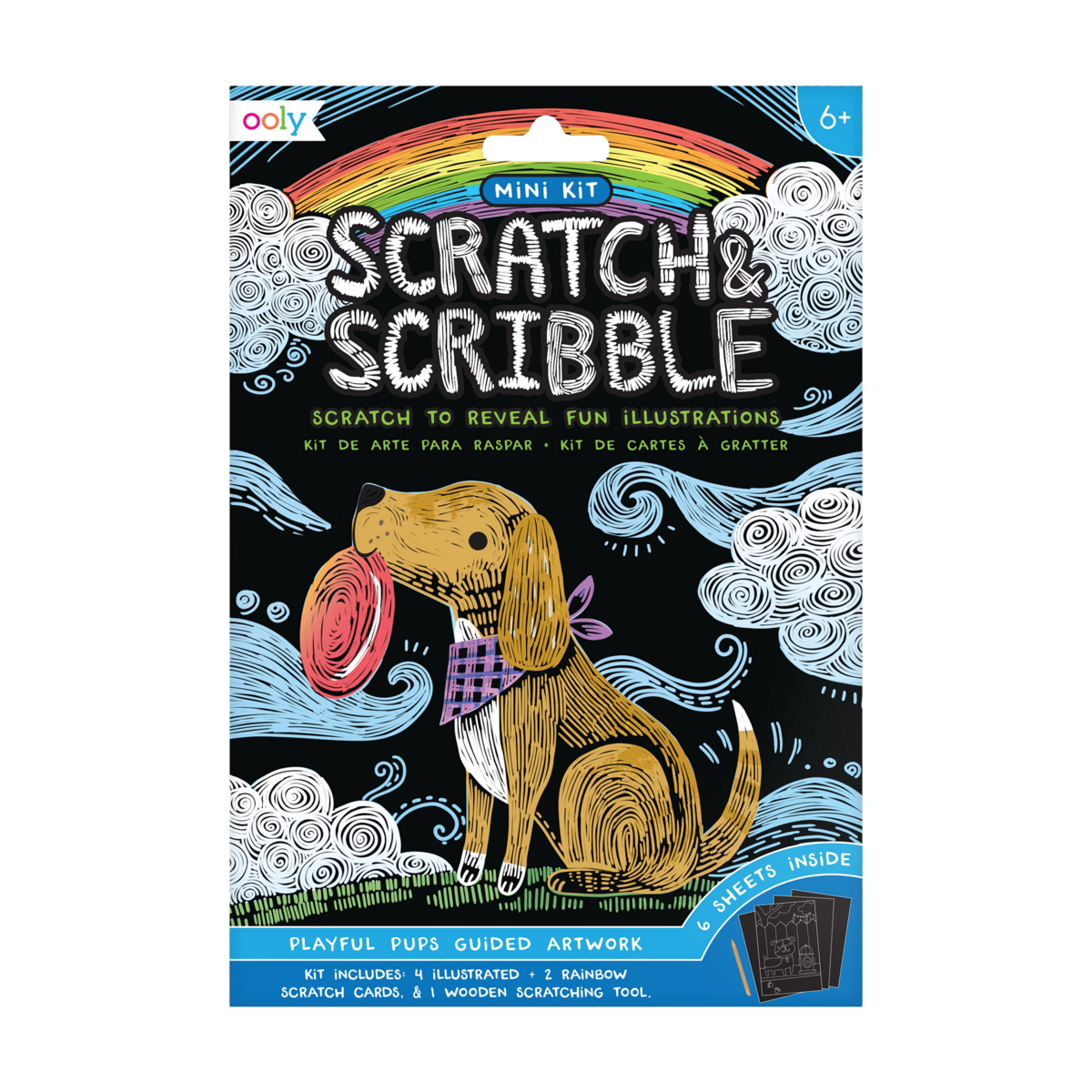 Scratch & Scribble Art Kit Playful Pups