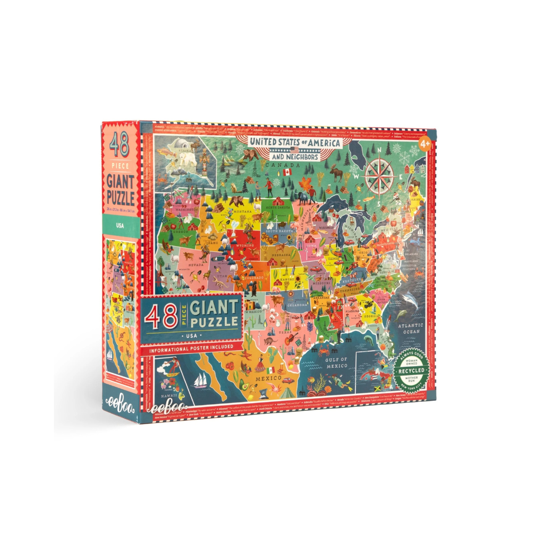 USA Map 48 Piece Giant Puzzle
