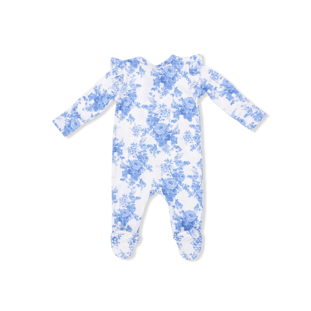 Dream Cottage Floral - 2 Way Ruffle Sleeve Zipper Footie