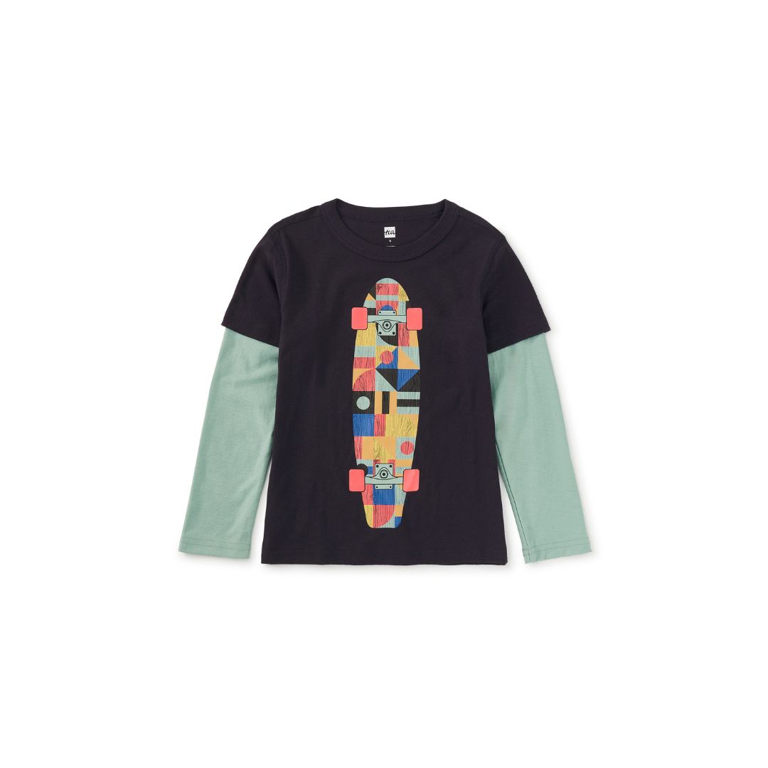 Indigo Skateboard Layered Tee