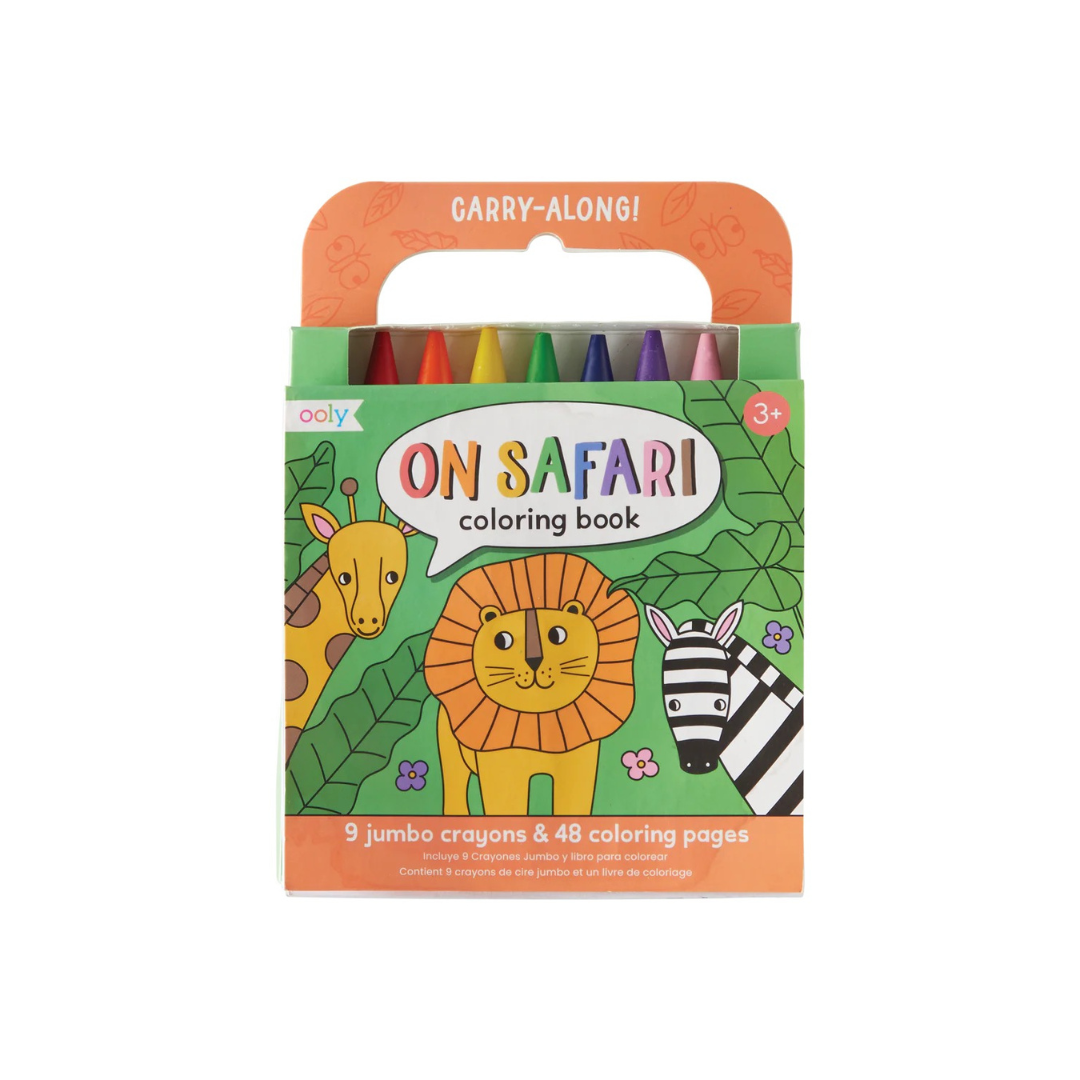 On Safari Carry Along Coloring Book