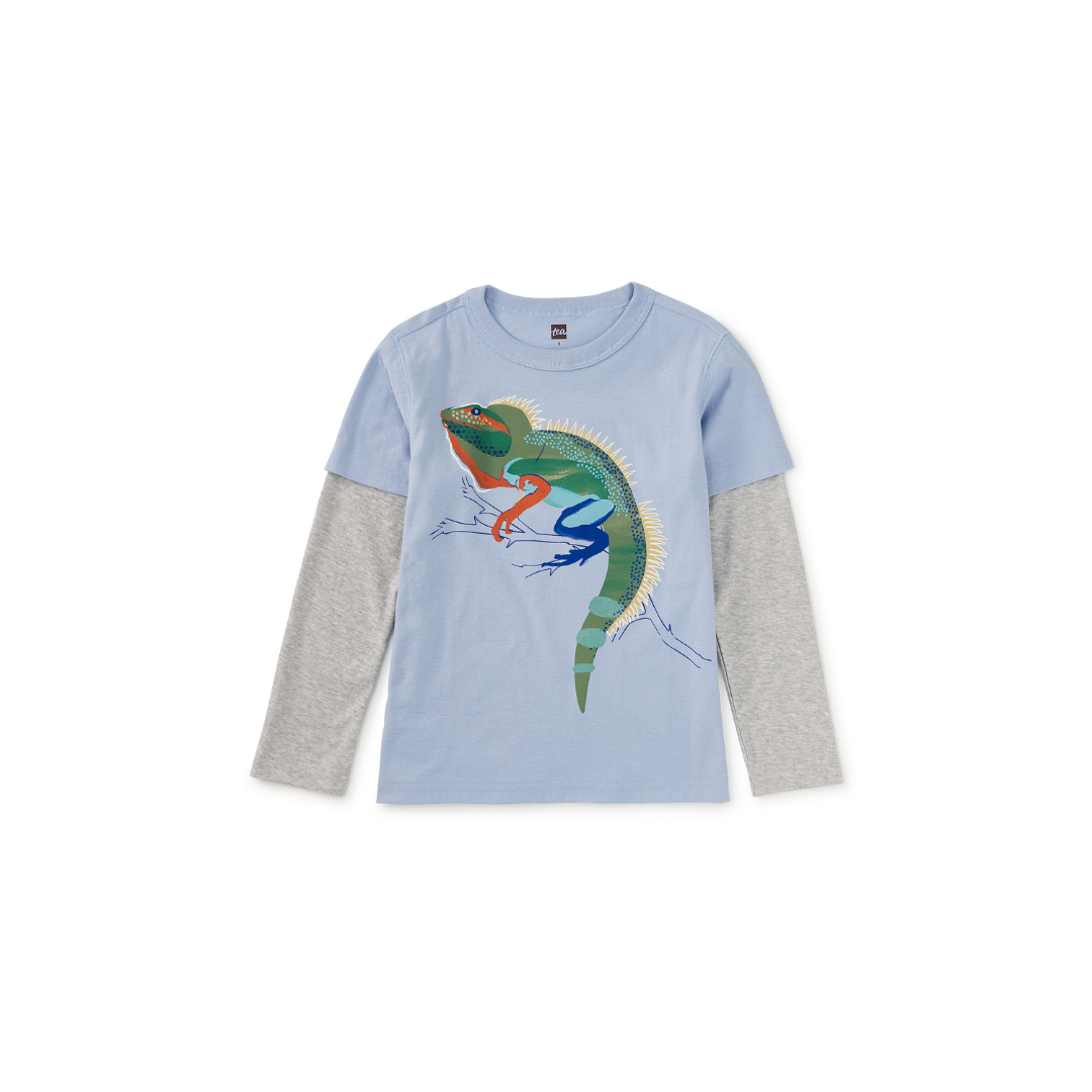 Scenic Blue Water Dragon Layered Tee