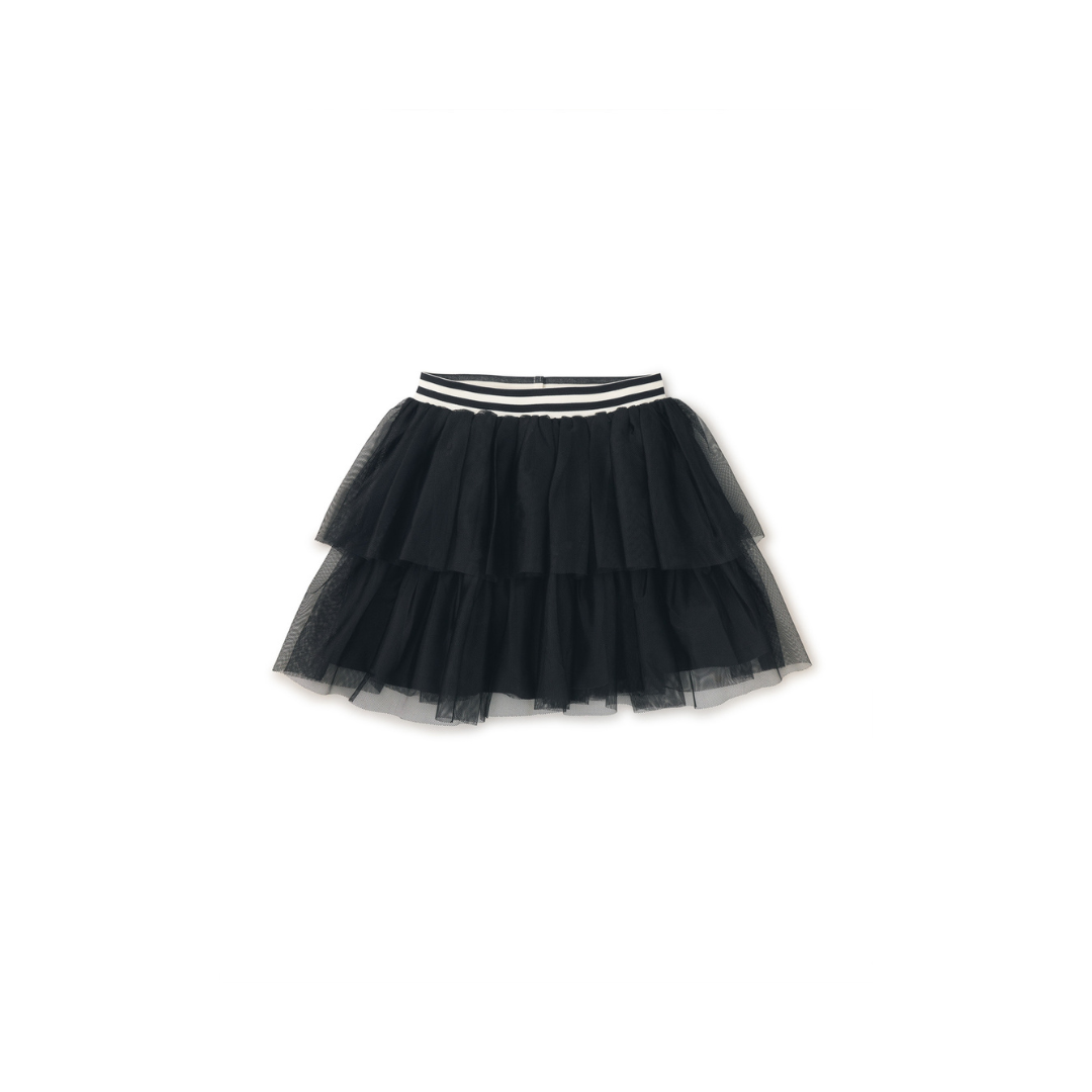 Jet Black Tiered Tulle Skirt