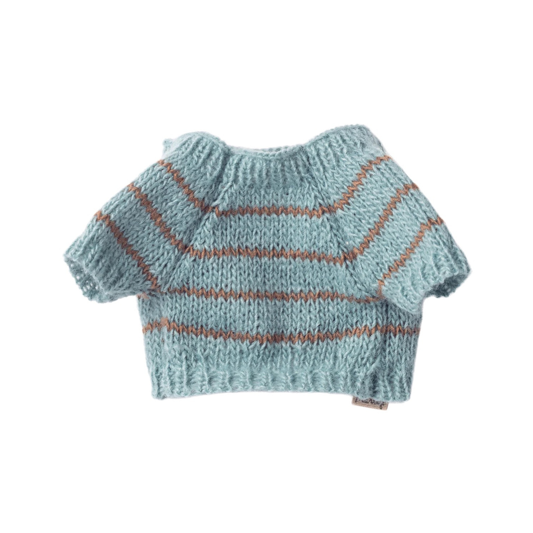 Puppy Knitted Sweater Dusty Blue
