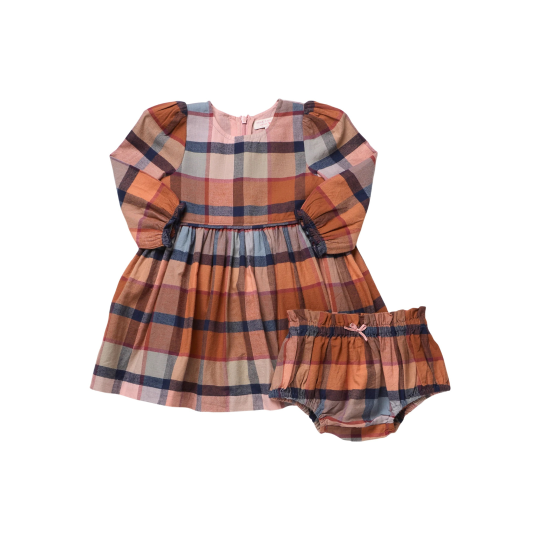 Hayride Plaid Baby Dress Set