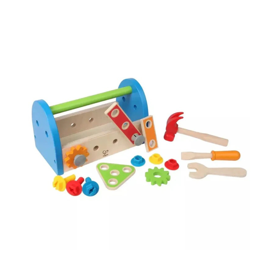 Hape Fix It Kid's Wooden Tool Box and Accessory Play Set