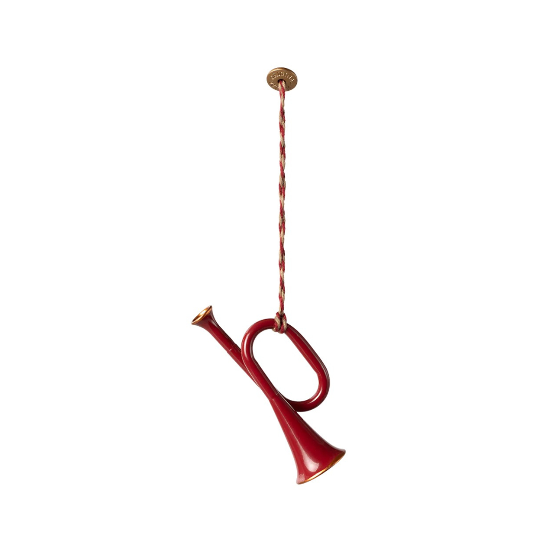 Metal Ornament Trumpet, Red