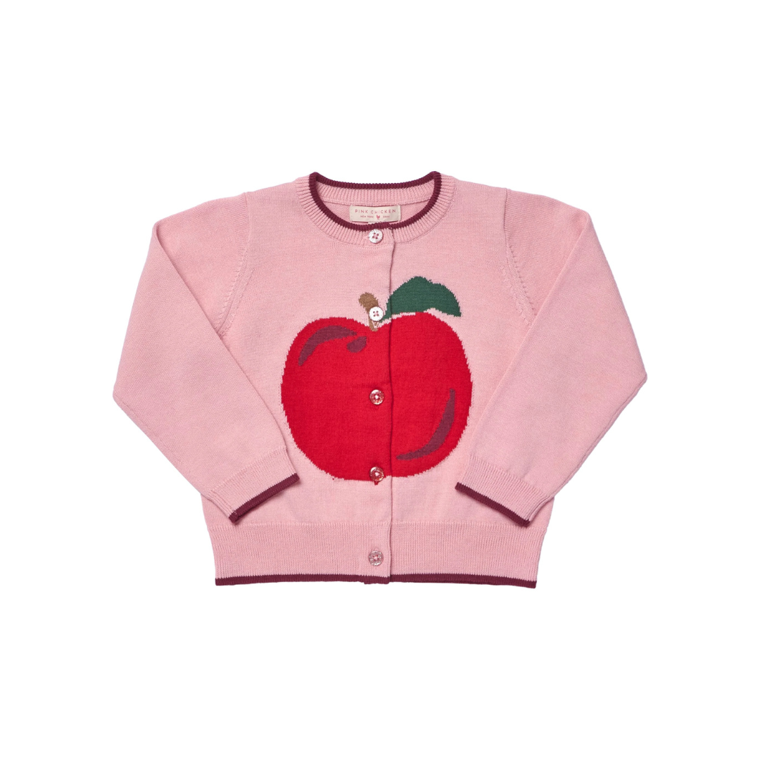 Crisp Apple Cardigan Sweater