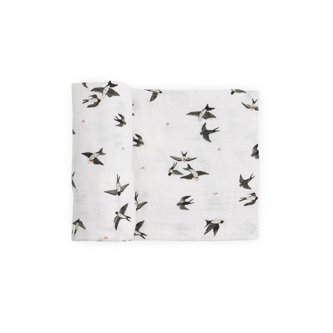 Swallows Cotton Muslin Swaddle 47x47