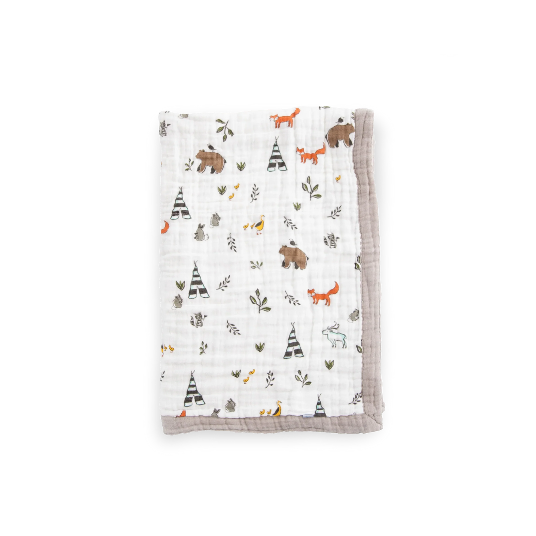 Forest Friends Cotton Muslin Quilt 30x40