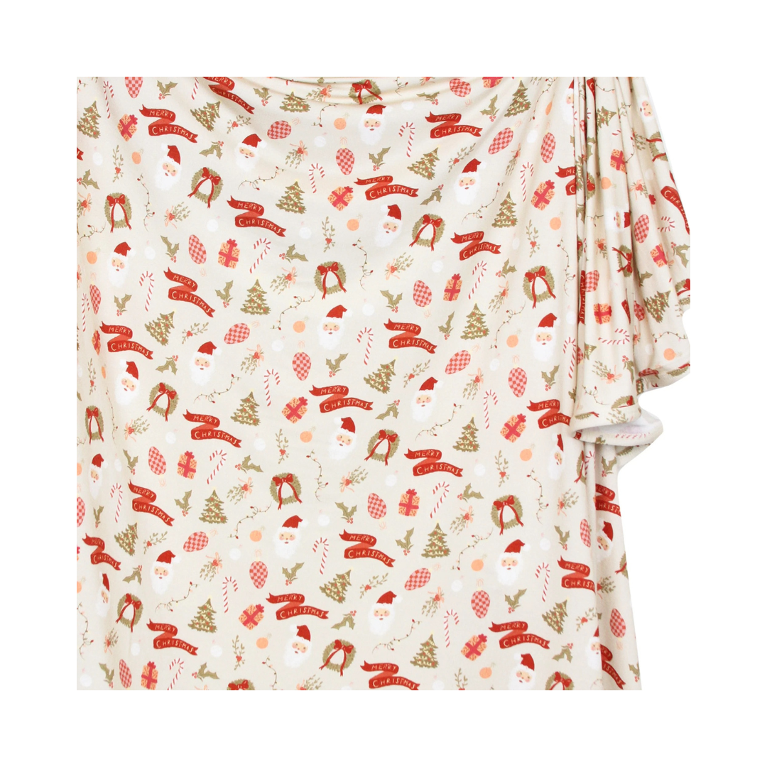 Lou Lou and Co Holiday Swaddle Blanket, 48 x 48 in