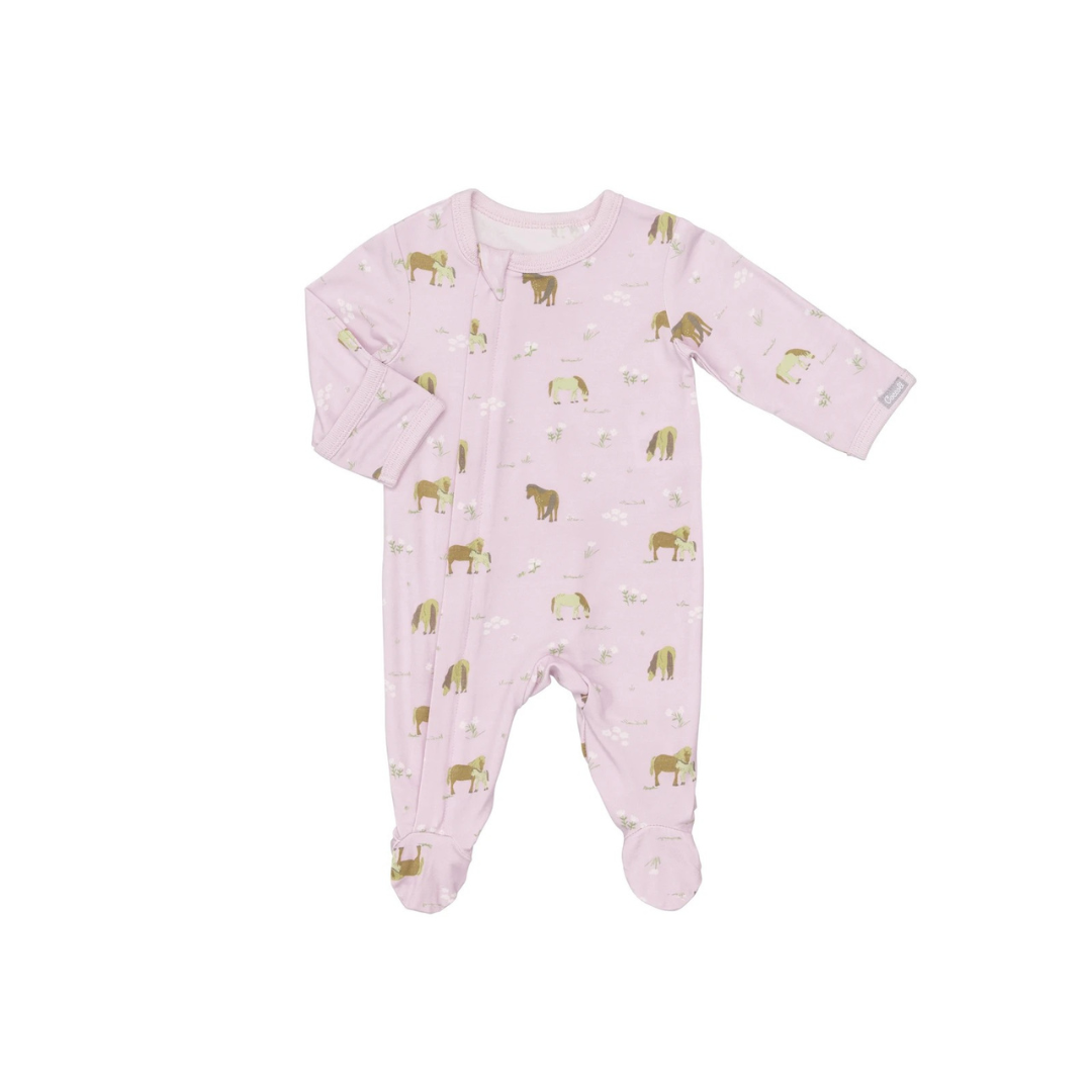 Lavender Ponies Footie