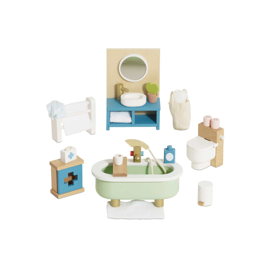 Wooden Dolls House Bathroom Furniture