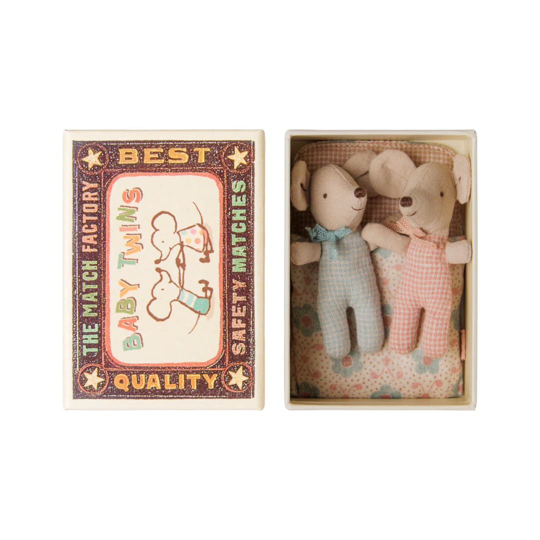 Twins Baby Mice in Matchbox
