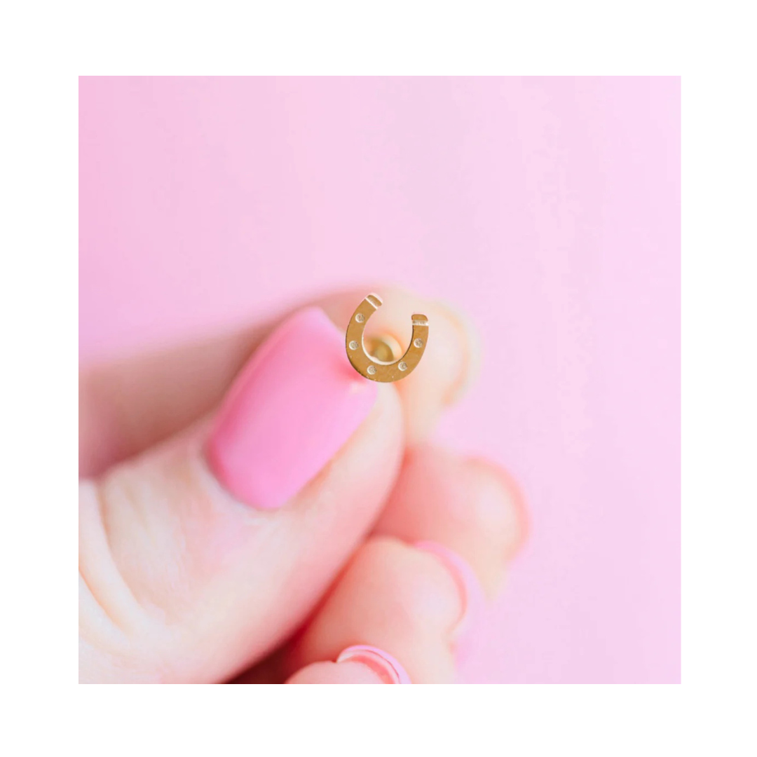 Lucky You Horseshoe Screw-back Earrings