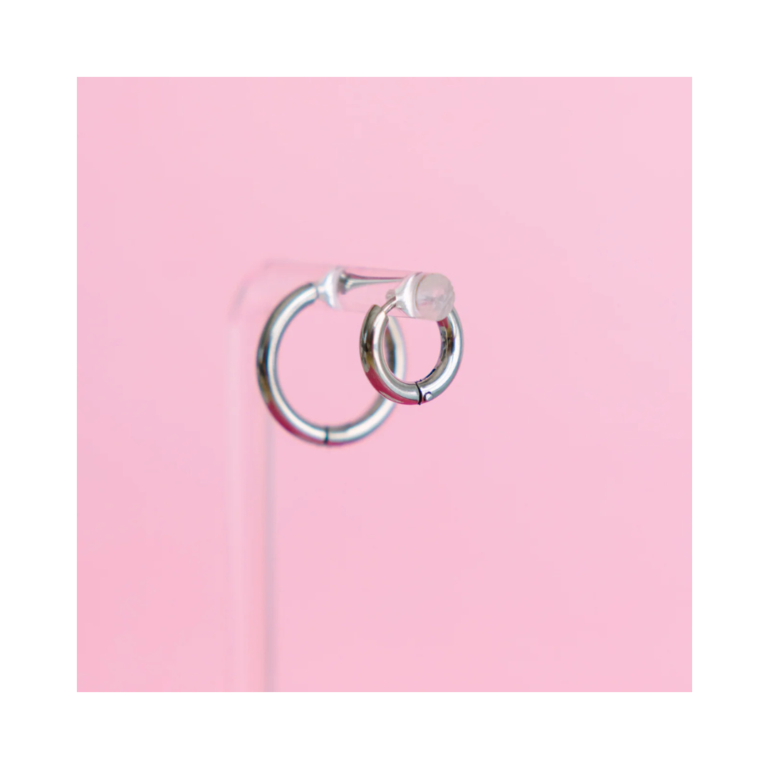 Silver Huggies Earrings 10mm