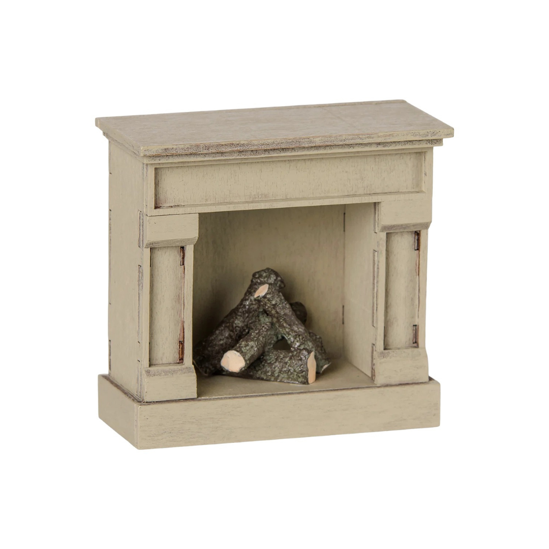 Off White Mouse Fireplace 11-6007-01