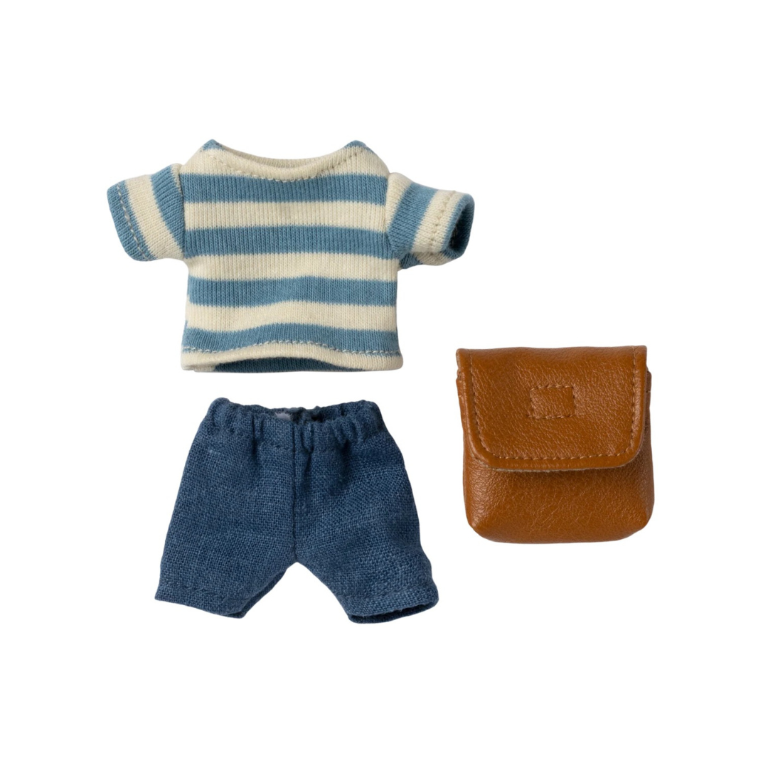 Clothes and bag, Big brother mouse - Brown