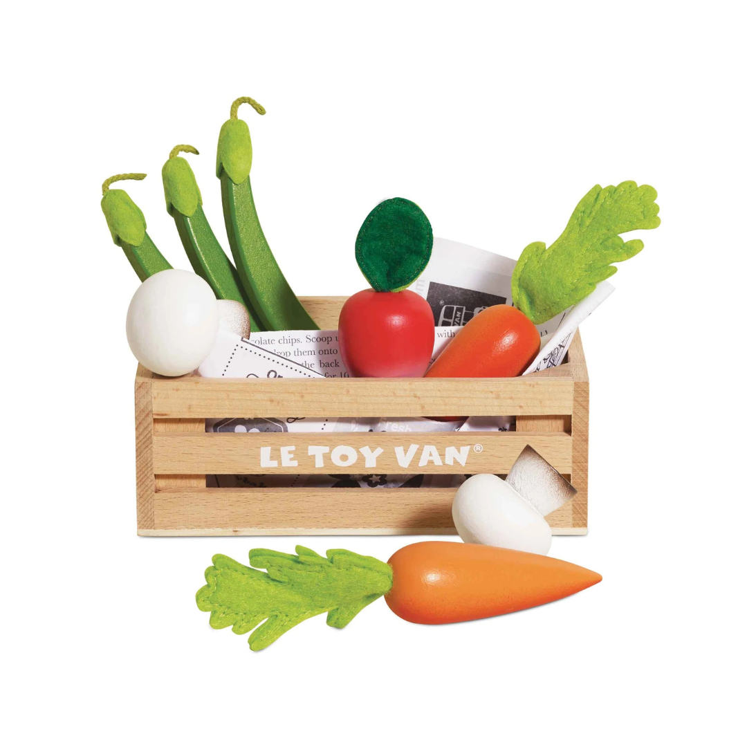Harvest Vegetables Wooden Market Crate