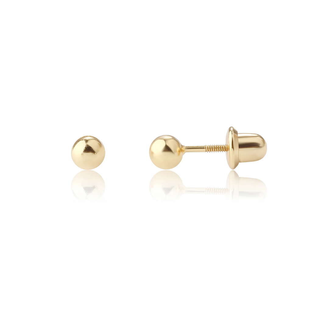 Gold Ball Stud Earring