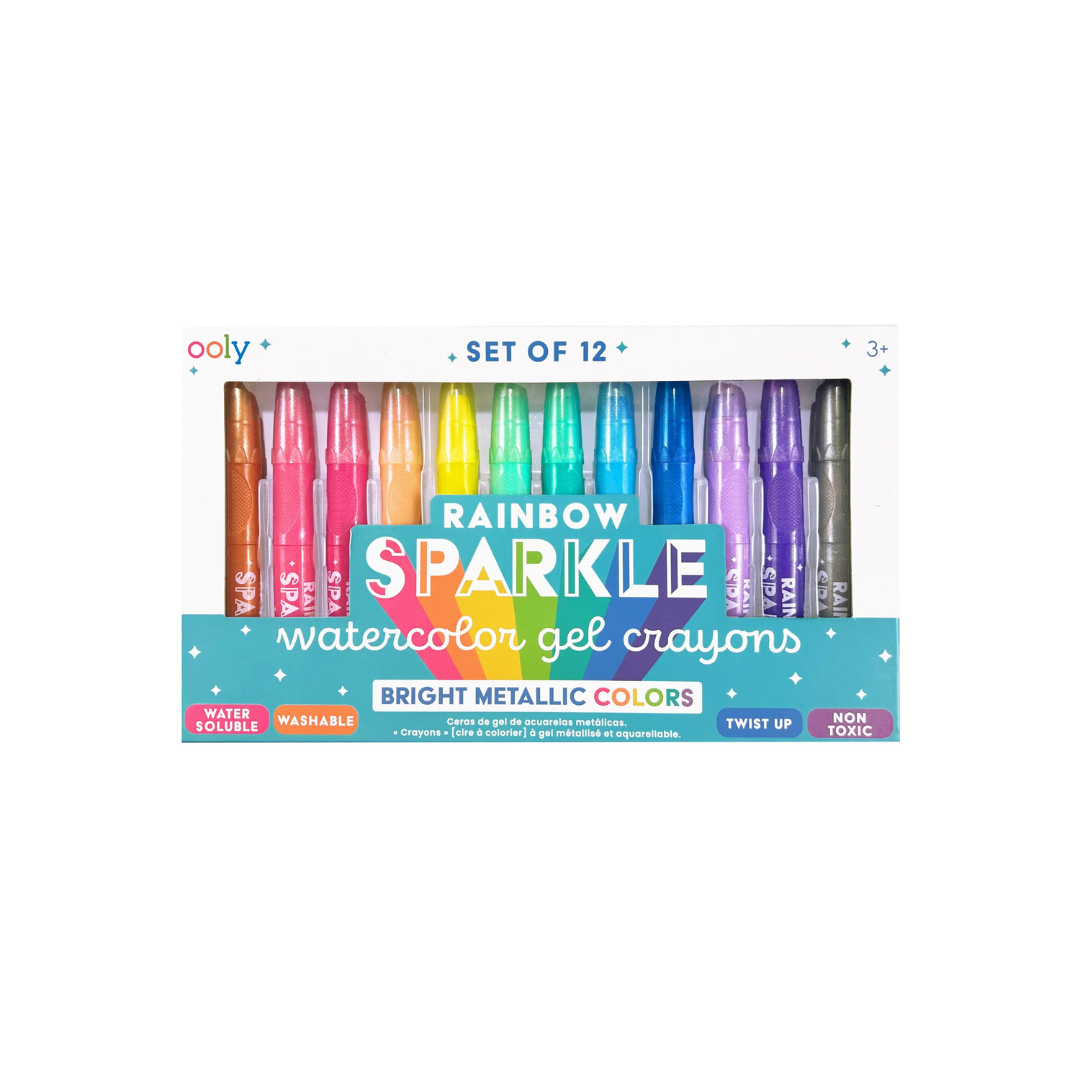 Rainbow Sparkle Watercolor Gel Crayons