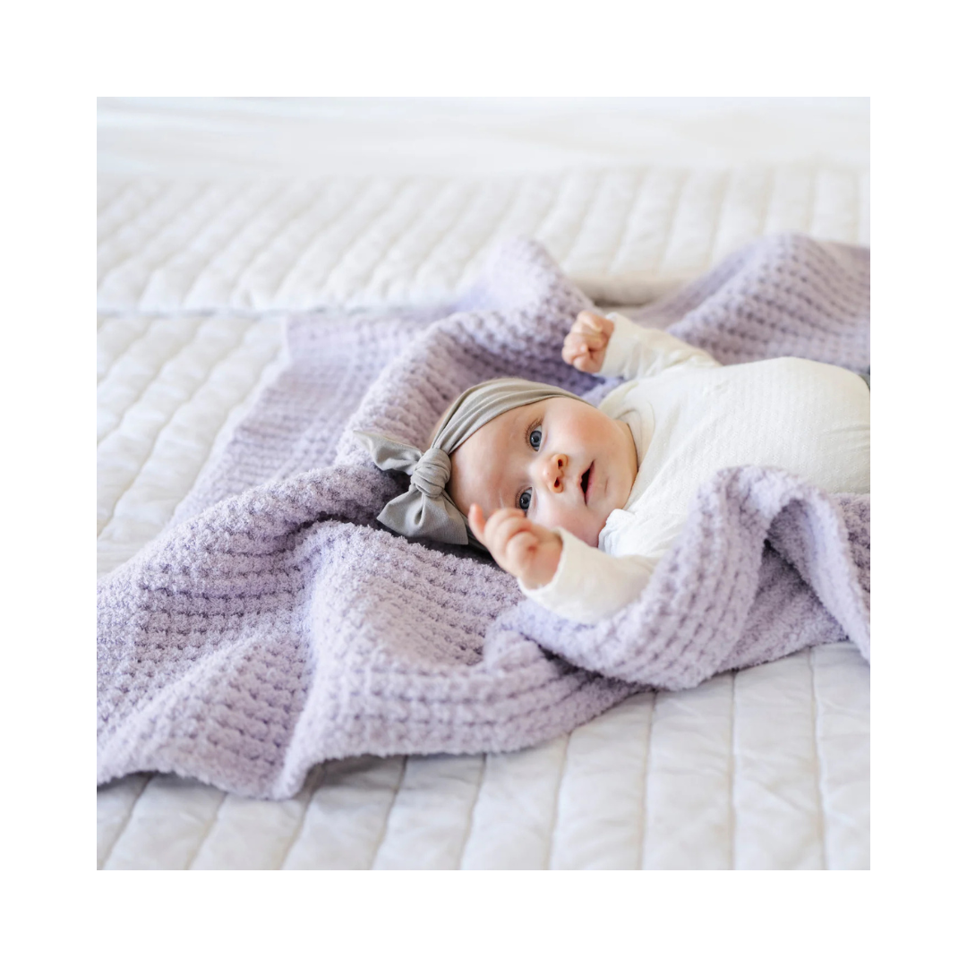 Wisteria Waffle Knit Receiving Blanket 30x40