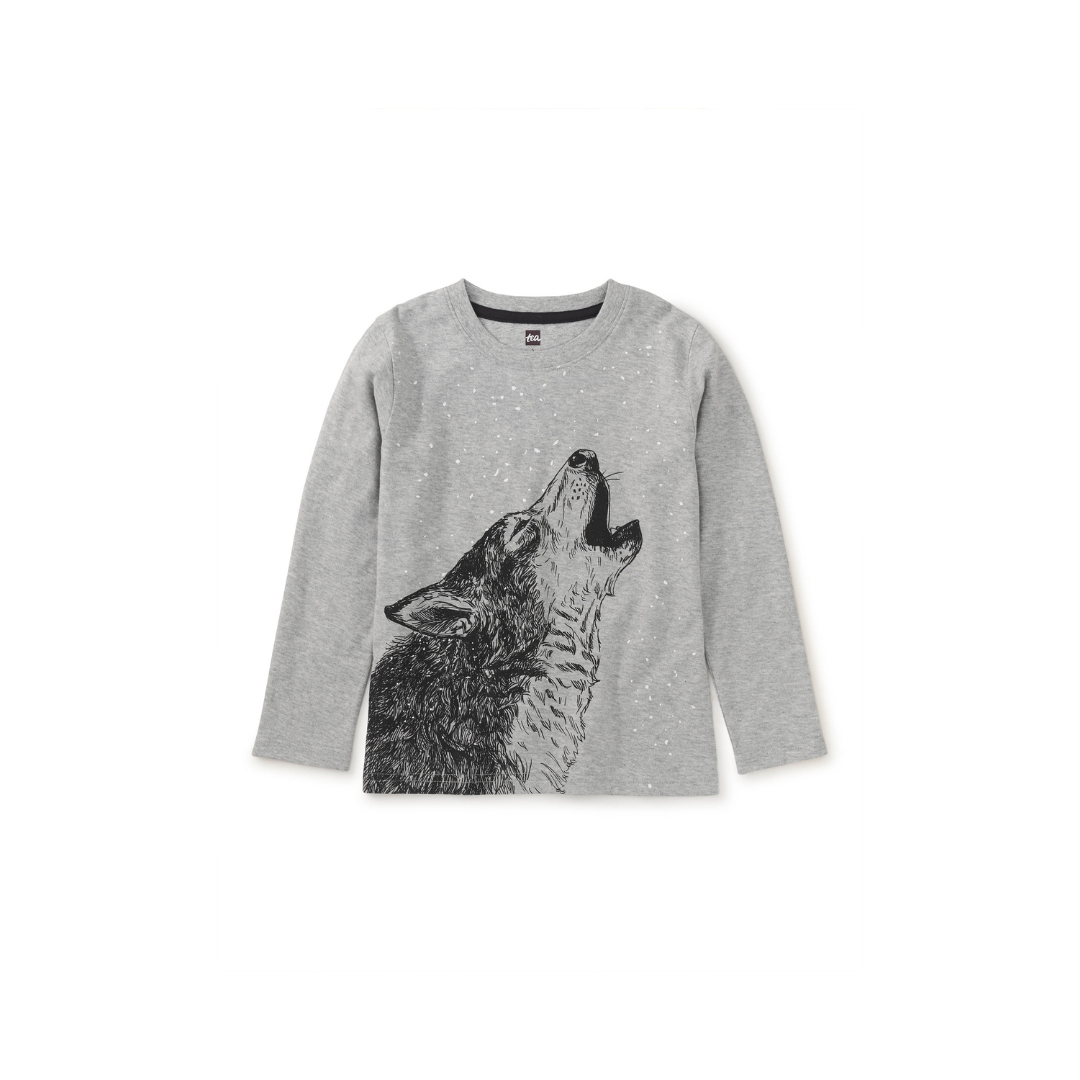 Husky Howl Long Sleeve Graphic T Shirt