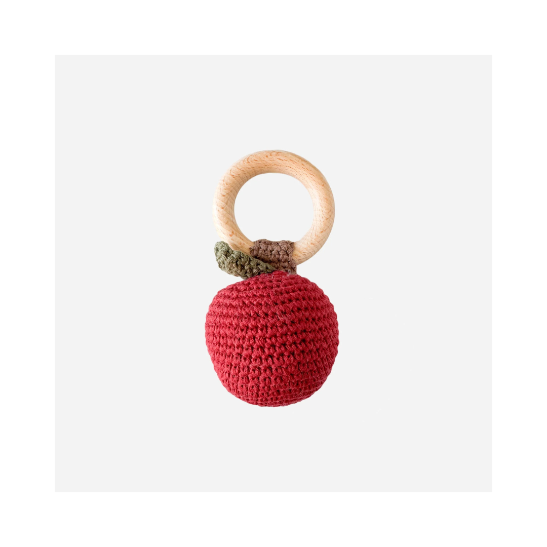 Apple Crochet Rattle Teether