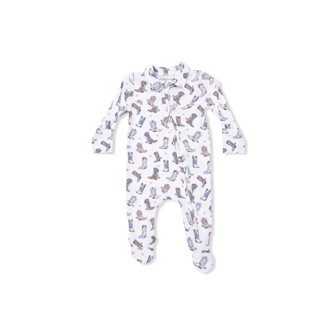 Cowboy Boots - 2 Way Zipper Footie