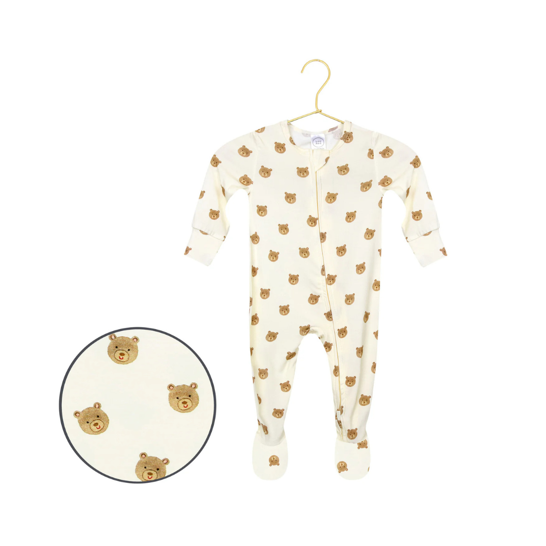 Teddy Zipper Footie