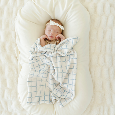 Grid Minky Stretch Mini Blanket — gallery photo 2
