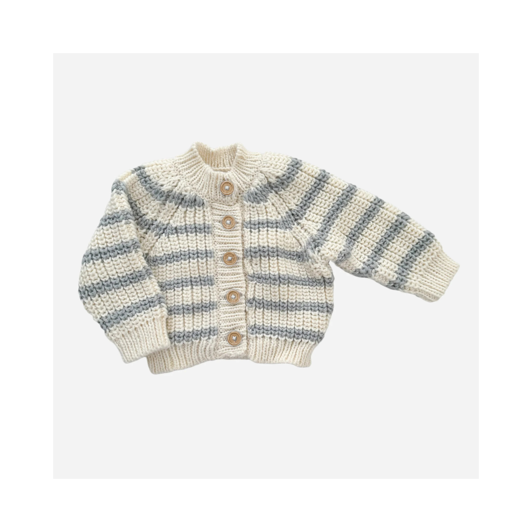 Bowie Grey Stripe Cardigan