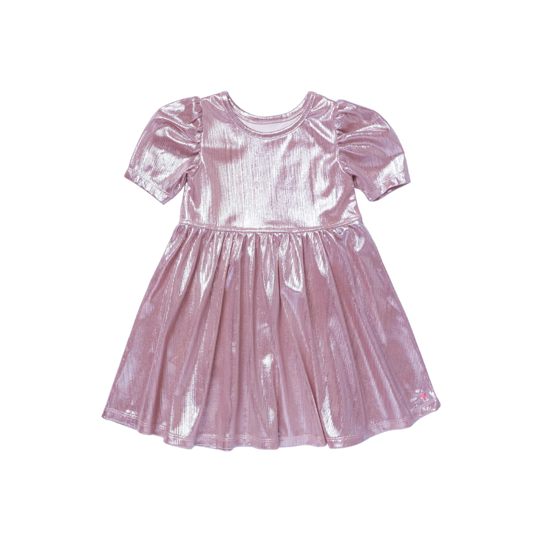 Glitter Pink Lame Dress