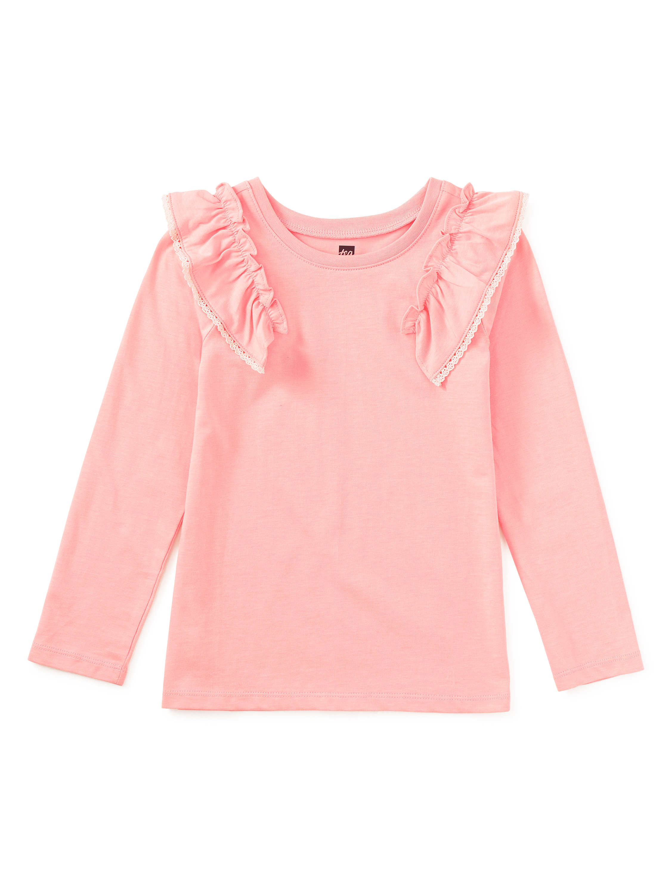 Cherry Blossom Long Sleeve Lace Trim Top