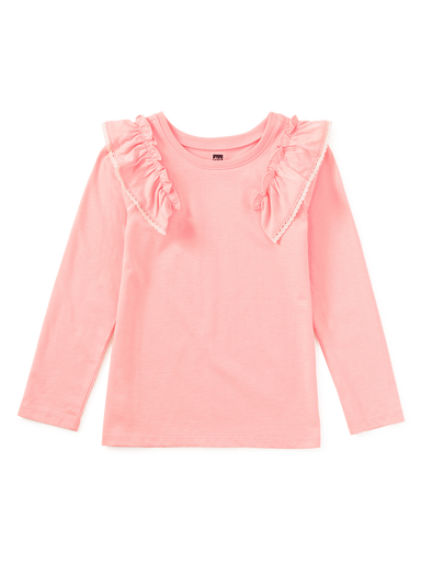 Cherry Blossom Long Sleeve Lace Trim Top